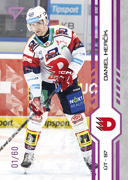 Daniel Hercik Pardubice Tipsport ELH 2024/25 SportZoo 2. serie Purple Iceberg /60 #262